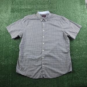 UNTUCKit White Gingham Check Button Up Shirt Mens XXXL Tall